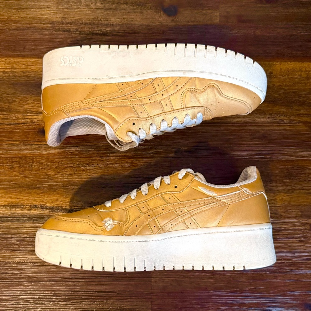 ASICS Japan S Platform Gold - Womens Size 9.5 (8M) - RARE GRAIL Force Dunk Asia